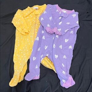 Gerber Yellow and Purple Kids Footies